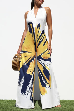 Flower Halter Jumpsuit