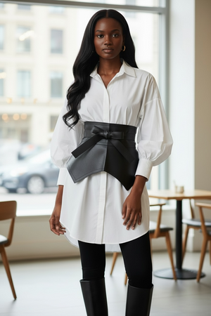 Vegan Leather Skirt Belt