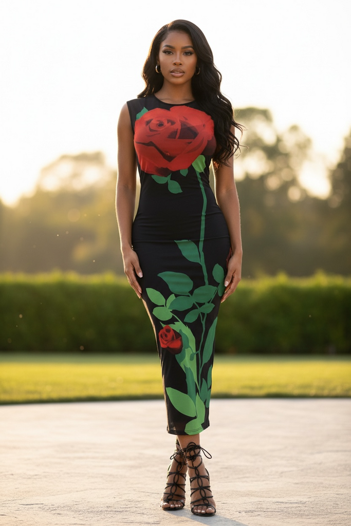 call me midi dress Call Me Rose Midi – Social Butterfly Boutique