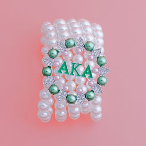 AKA Bracelet White Pearl AKA 5 Strand