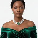 AKA Pearl Necklace Pink Green AKA Set