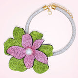 AKA Handcrafted Brilliance Flower Choker Necklace
