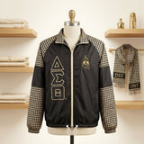 DST Greek Apparel Small Black Windbreaker Jacket