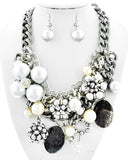 Glamour Silver Necklace Set