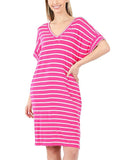 Running Errands Stripe Dress - Fuchsia