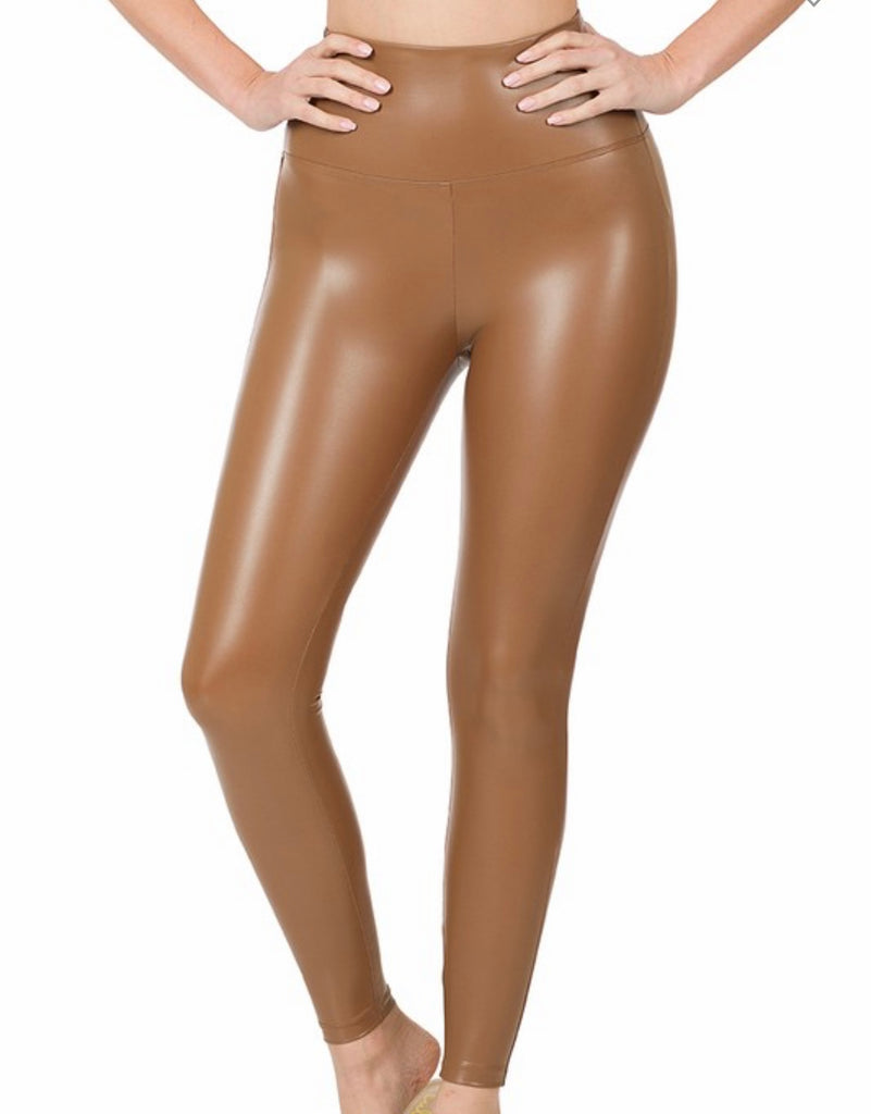 High Rise Leggings (Camel) - Small / Camel