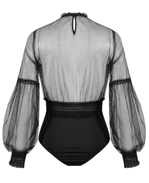 Temptation Lace Bodysuit (Black)