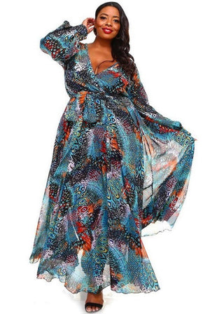 Tropical Breeze Chiffon Maxi